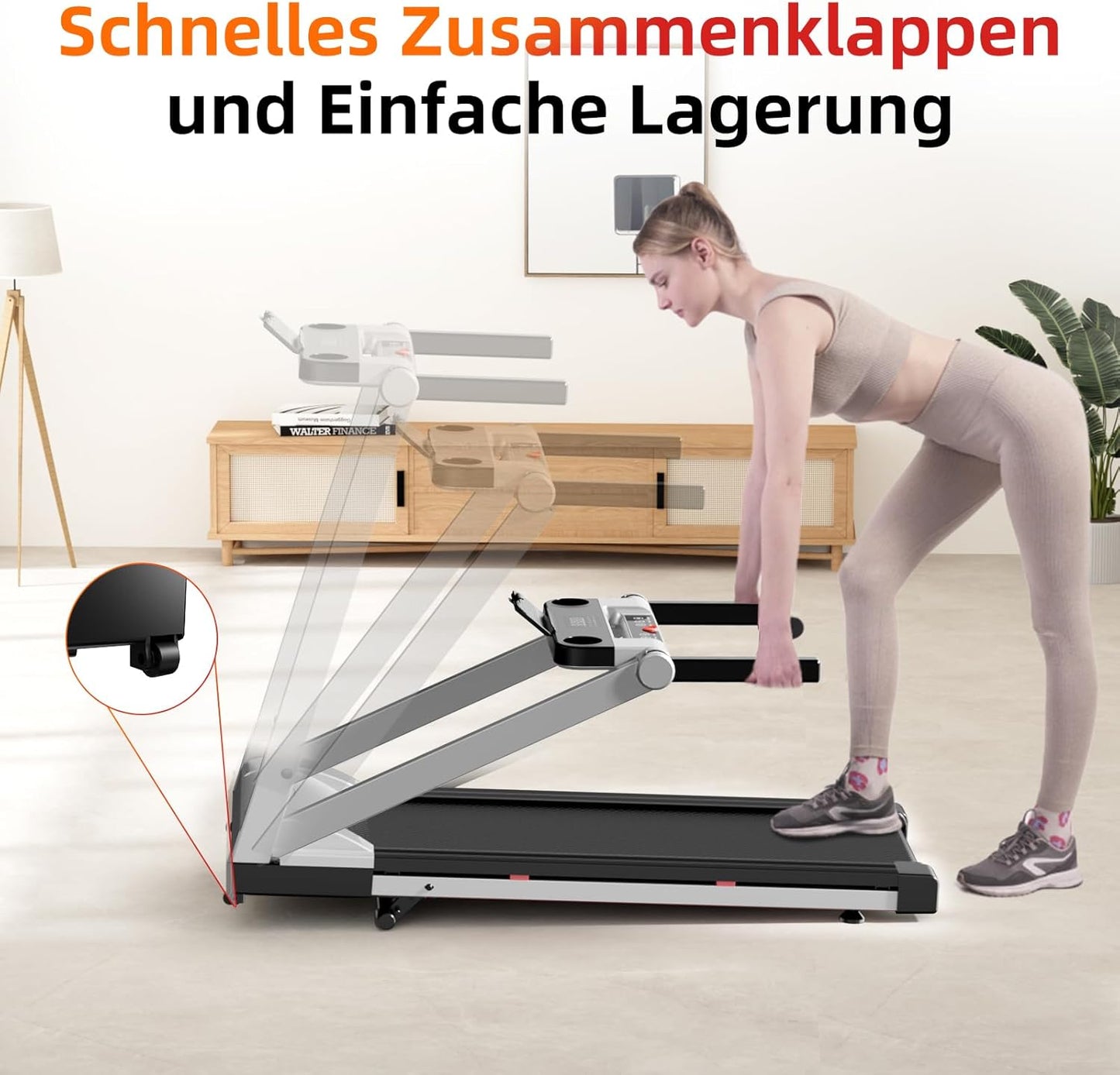 Faltbares Heim-Laufband: Steigung, App & Trainingskurse