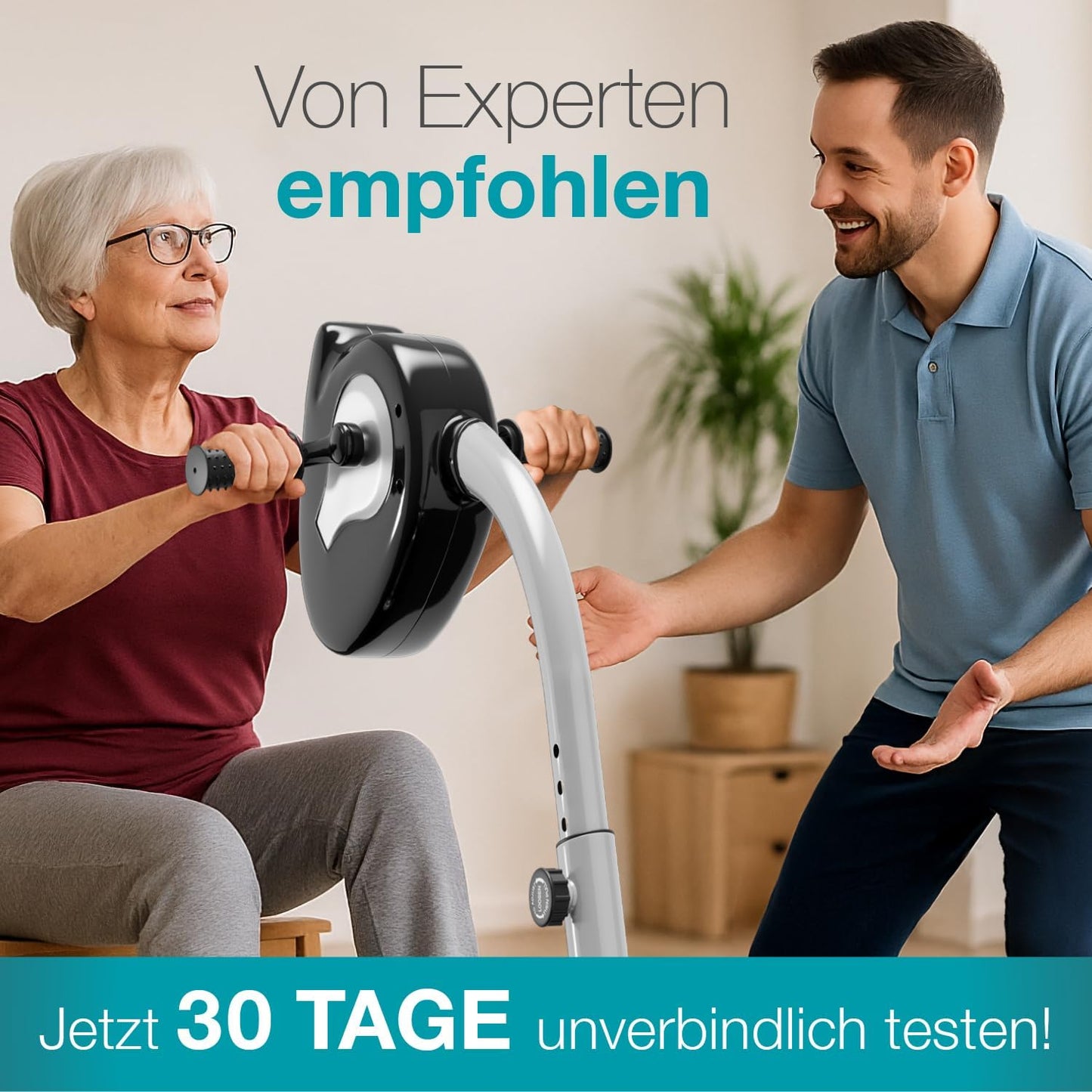 2-in-1: Arm- und Beintrainer mit Motorunterstützung