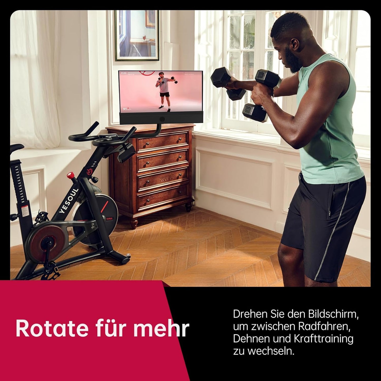 G1M Plus: Leises Indoor‑Bike mit 21,5″ FHD‑Display