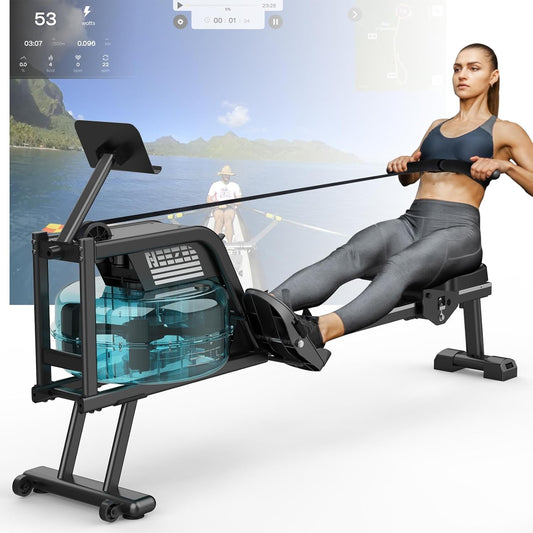Wasserrudergerät: Bluetooth-Monitor, Tablet-Halterung, 150 kg Kapazität