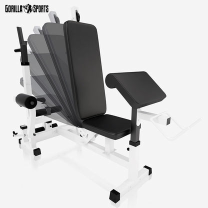 Sports Hantelbank mit Gewichten, 170 cm Stange und Hantelset