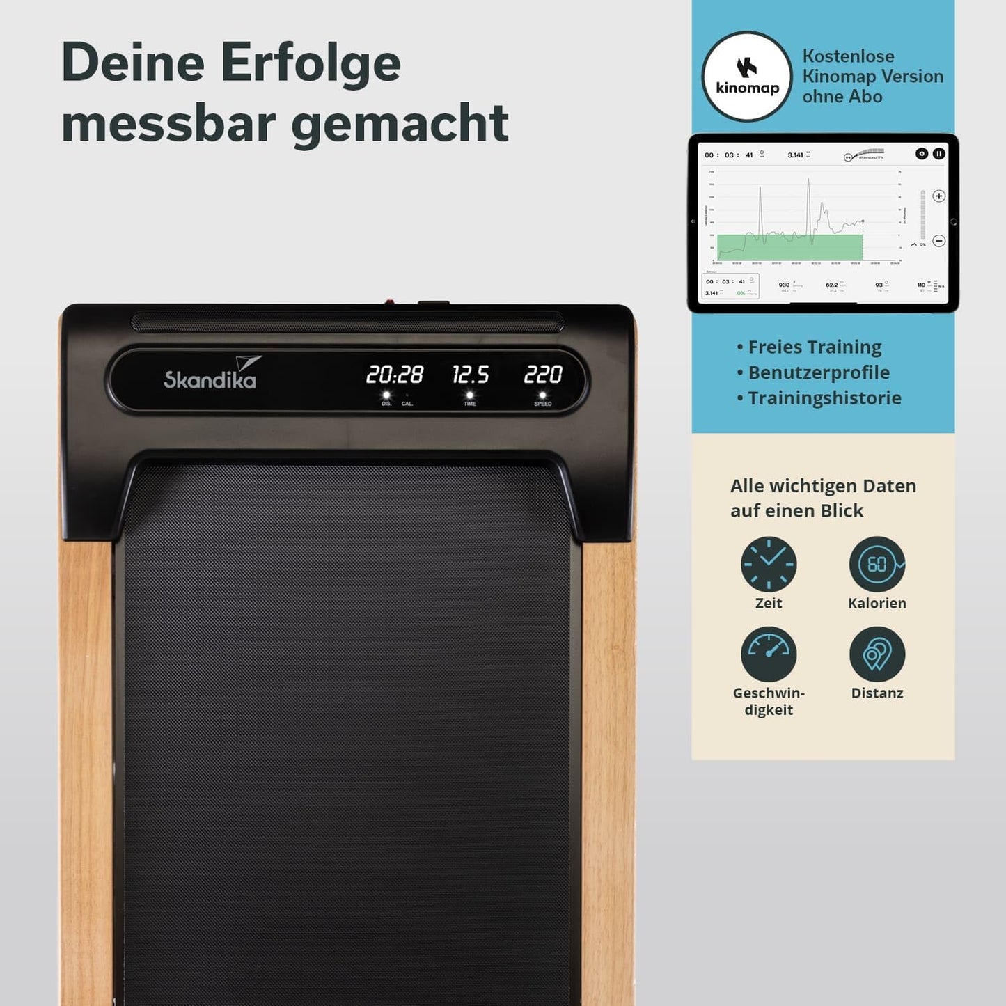 Nordik Walking Pad: Laufband für Home Fitness & Büro, mit Steigung