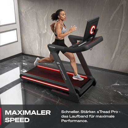 sTread Pro: Klappbares Laufband, 20 km/h, 15% Steigung, mit App