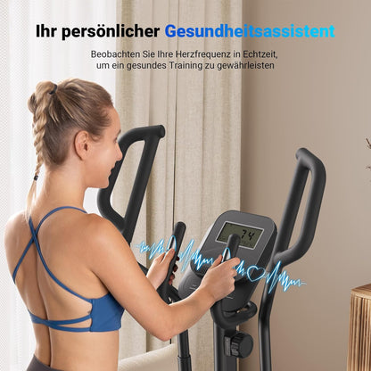 Heimtrainer Crosstrainer: Leise, Magnetisch, App, 8 Stufen, 160KG Kapazität