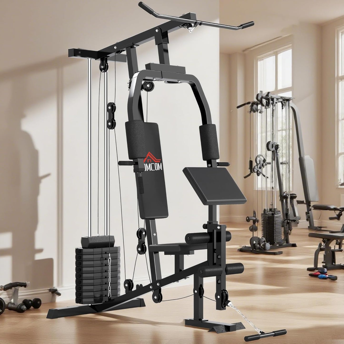 Home Gym Kraftstation – Latzug, Kabelzug, Brustpresse, Beintrainer