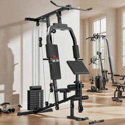Home Gym Kraftstation – Latzug, Kabelzug, Brustpresse, Beintrainer