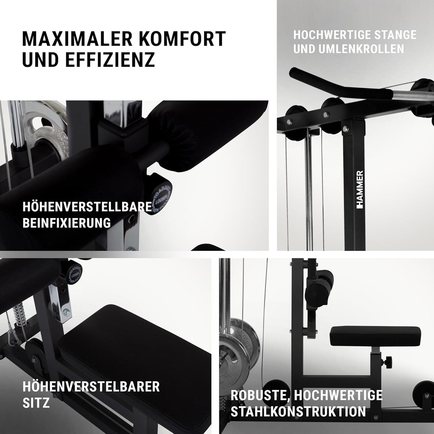 Multi Lat Tower Zugstation – Rückentrainer, Armtrainer, Bauchmuskeltrainer