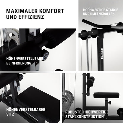 Multi Lat Tower Zugstation – Rückentrainer, Armtrainer, Bauchmuskeltrainer
