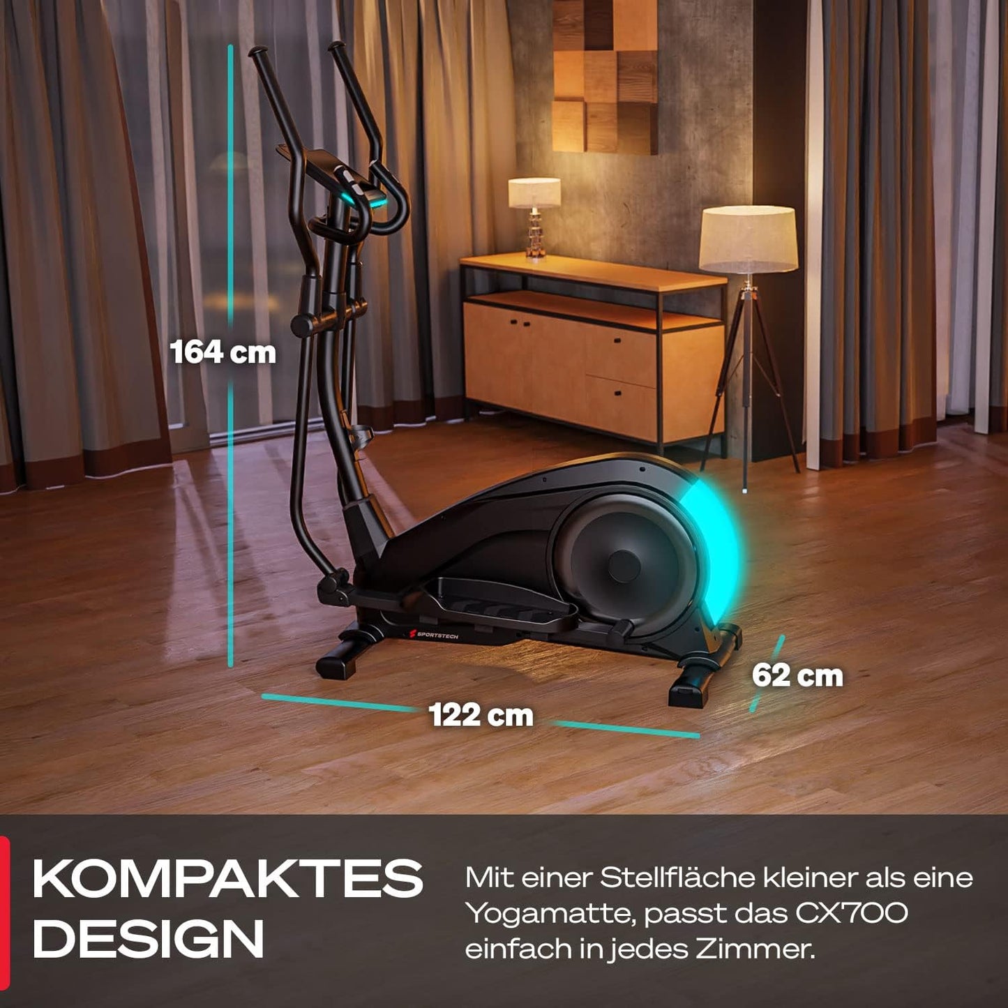 CX700: Crosstrainer, 24kg Schwungmasse, App & Bluetooth