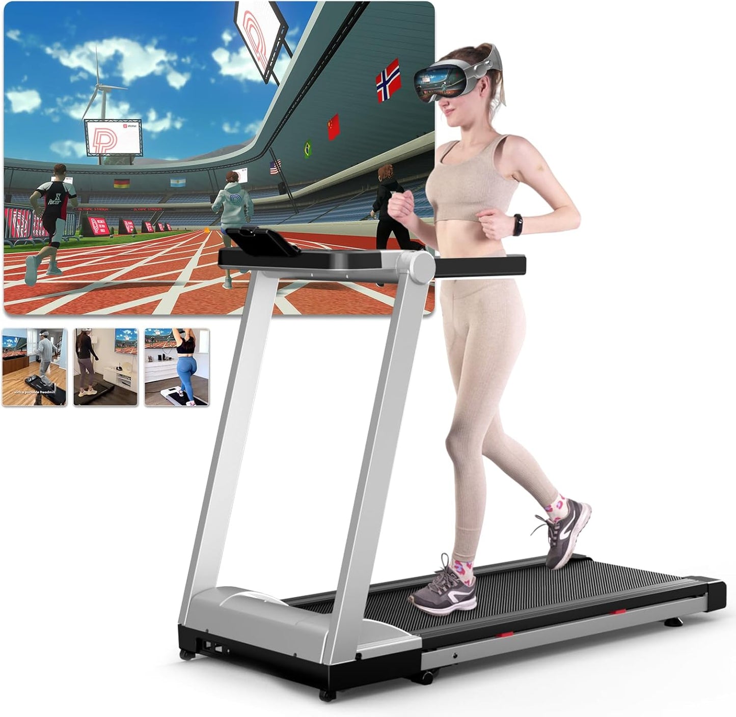 Faltbares Heim-Laufband: Steigung, App & Trainingskurse