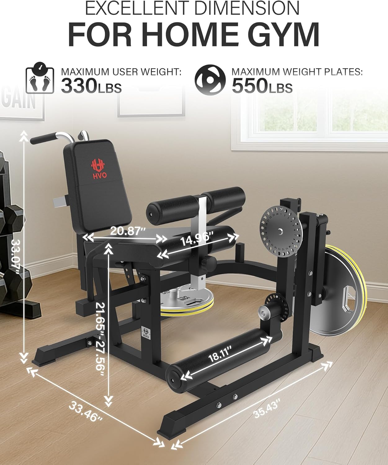 Beinstrecker & Beinbeuger Maschine - Professionelles Beintrainingsgerät für Zuhause