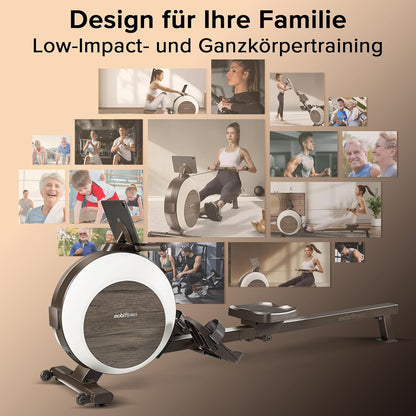 Rudergerät: Magnetisch, leise, 40 Widerstände, LED