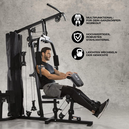 Kraftstation: Komplettes Home Gym mit 67 kg Gewichten