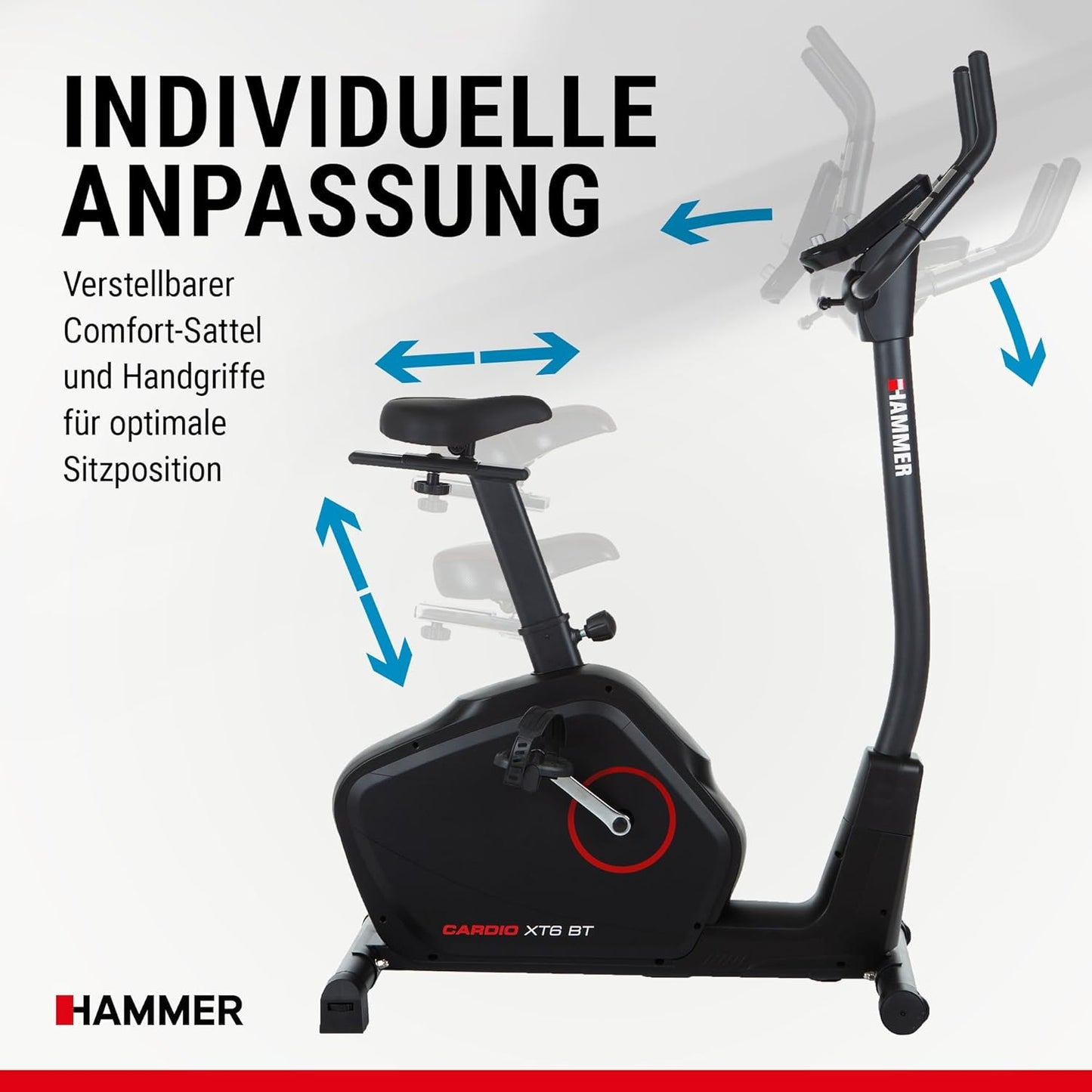Cardio XT6/XT7 Ergometer Heimtrainer Fahrrad mit Bluetooth & App