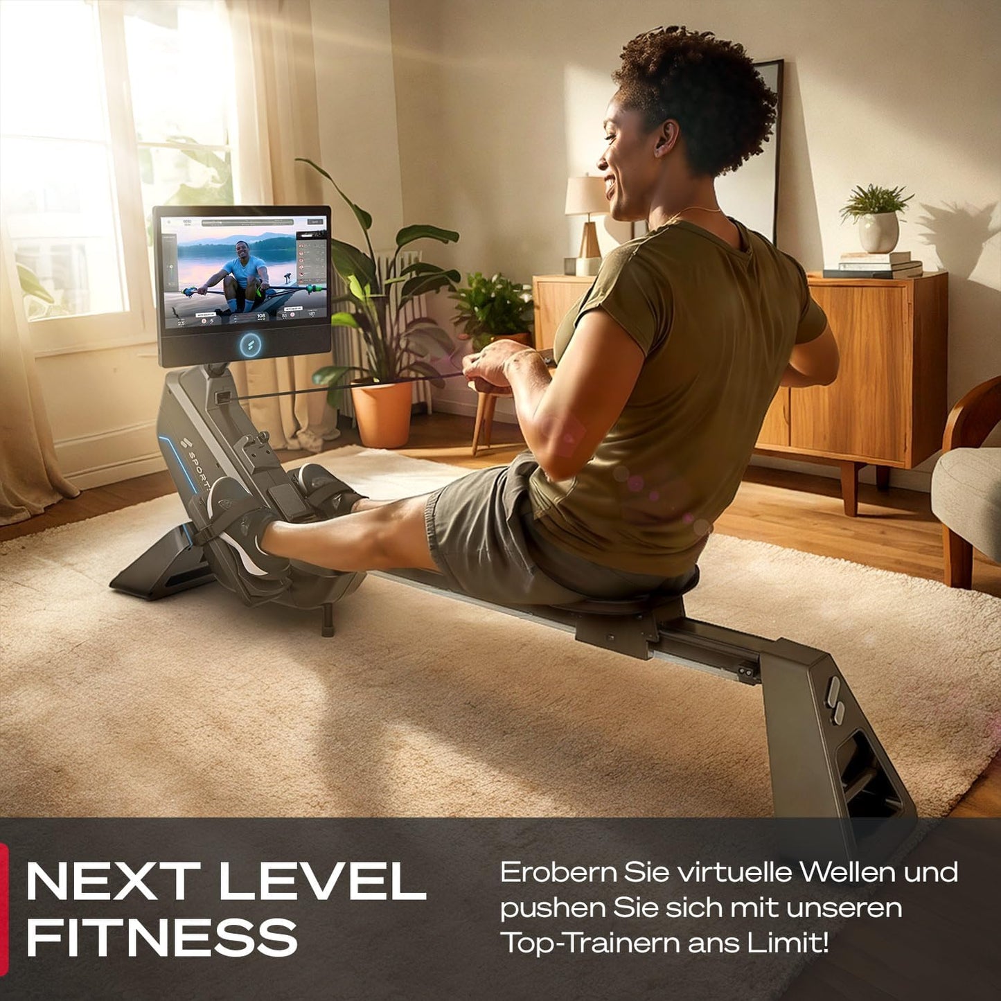 Premium Rudergerät mit 21,5" Touchscreen & App
