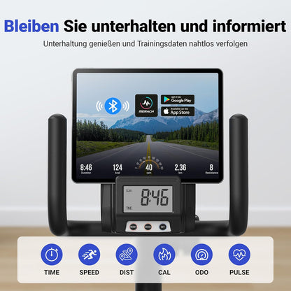 Liegeergometer: Heimtrainer mit Bluetooth und verstellbarer Rückenlehne