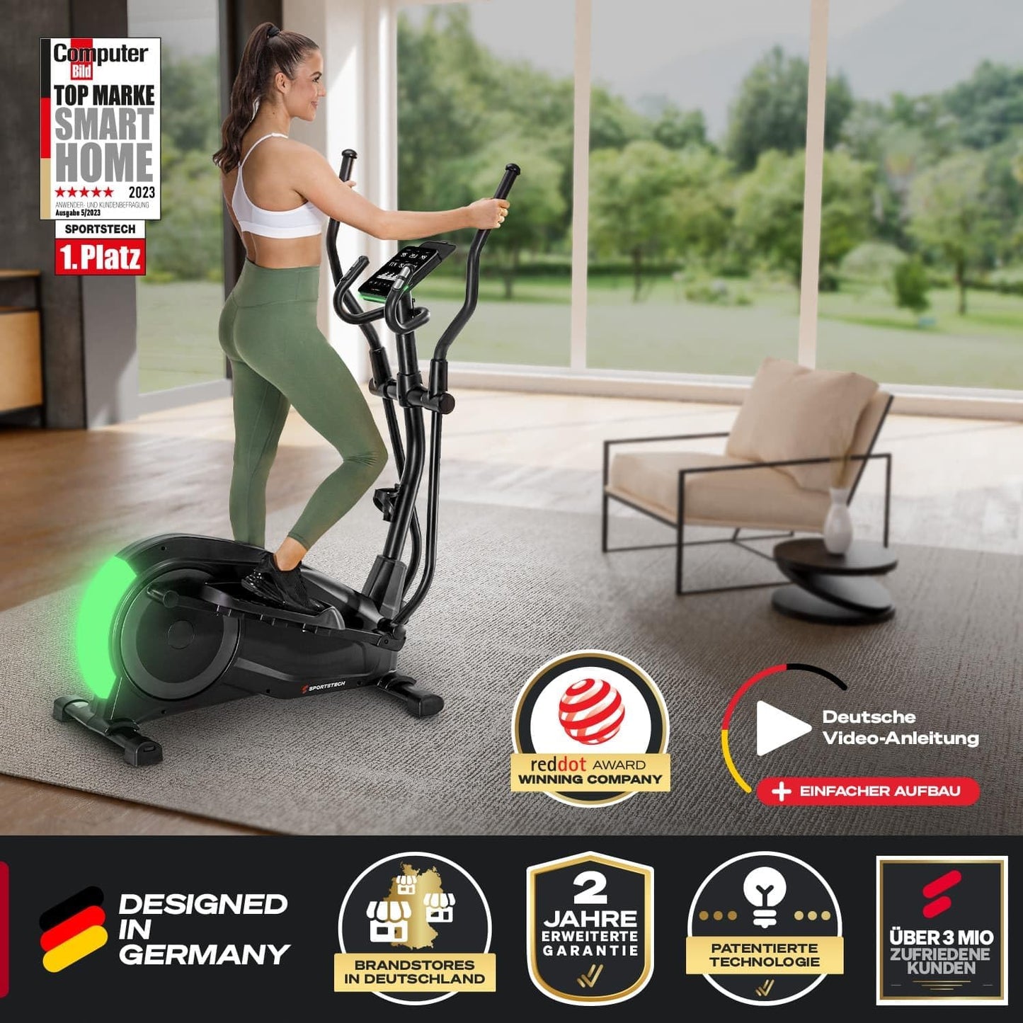 CX700: Crosstrainer, 24kg Schwungmasse, App & Bluetooth