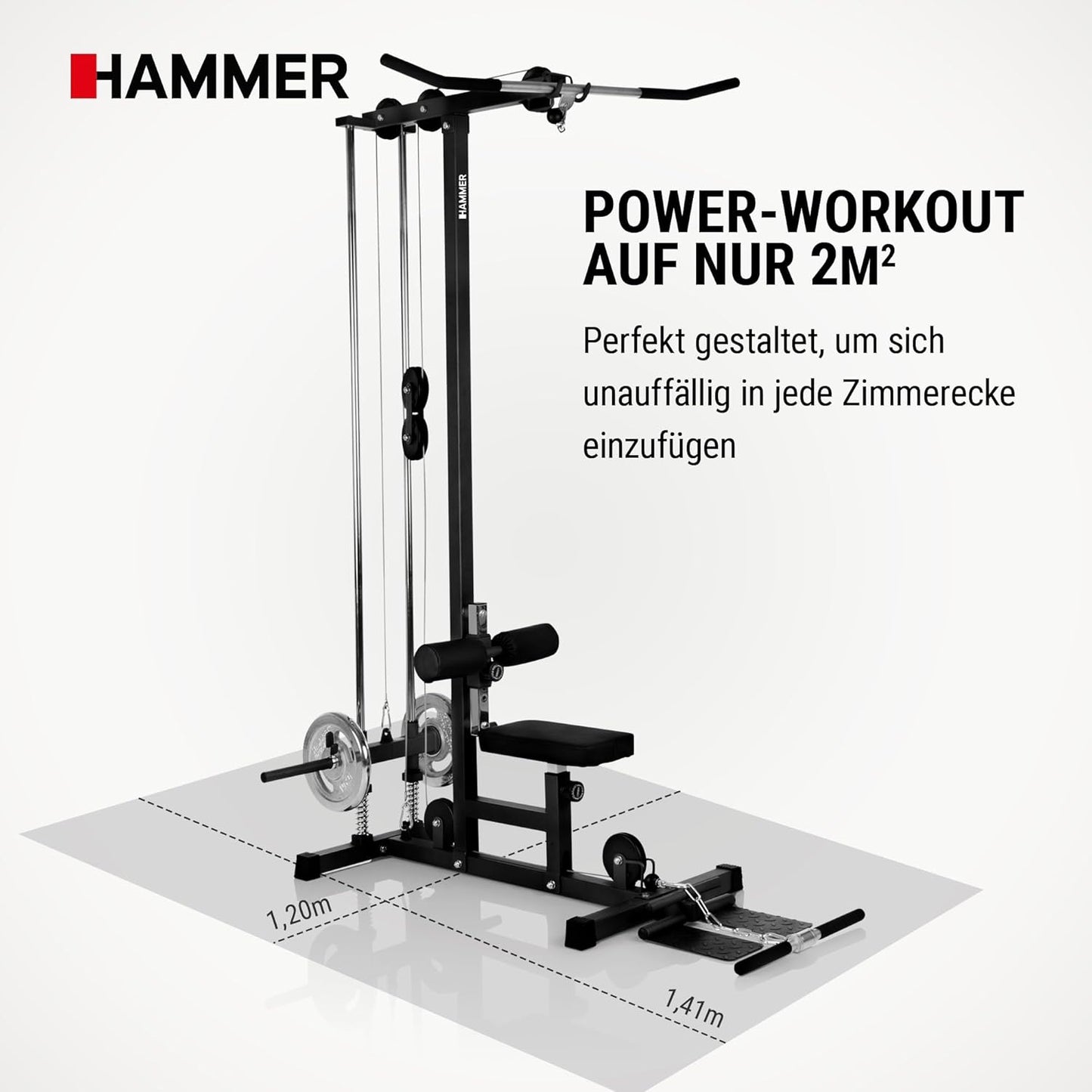 Multi Lat Tower Zugstation – Rückentrainer, Armtrainer, Bauchmuskeltrainer