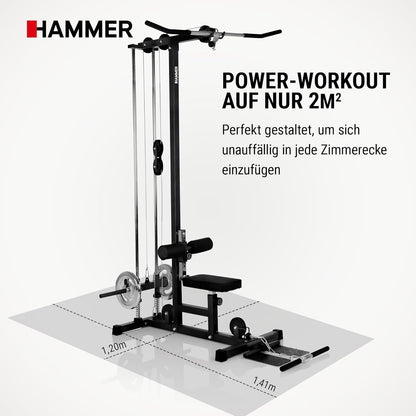 Multi Lat Tower Zugstation – Rückentrainer, Armtrainer, Bauchmuskeltrainer