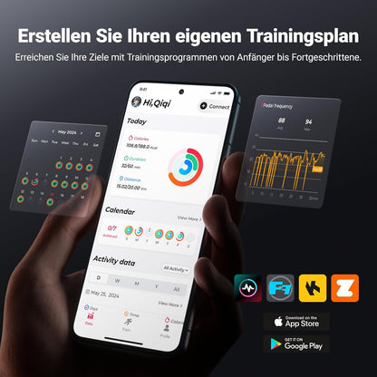 Heimtrainer: Leises Magnetrad mit App-Steuerung