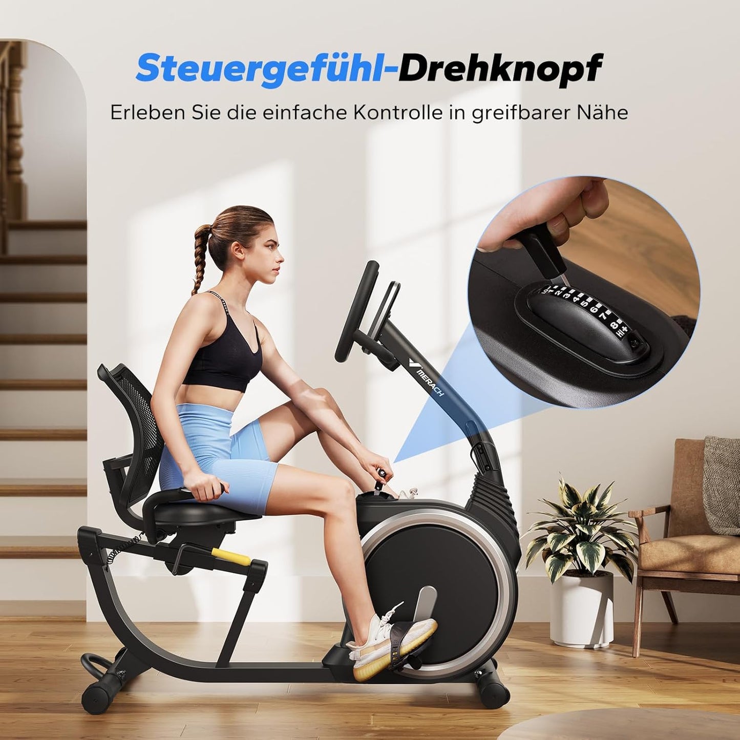 Recumbent Exercise Bike for Home Cardio Workout with Bluetooth