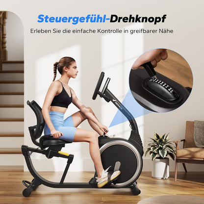 Recumbent Exercise Bike for Home Cardio Workout with Bluetooth