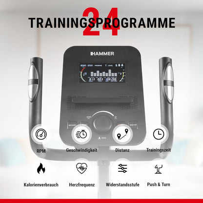 SpeedMotion II: Crosstrainer mit Steigung, 24 Programmen & 18 kg Schwungmasse