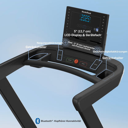 T-Serie: Laufband mit Steigung, Bluetooth & 136 kg Tragkraft