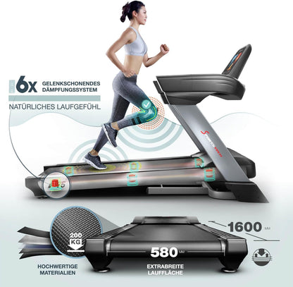 F75 Klappbar Profi Laufband mit Android Display, 7PS Leistung