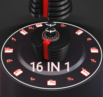 Verstellbare Hantel: 12/16‑in‑1 Schnellverstellung fürs Home‑Gym