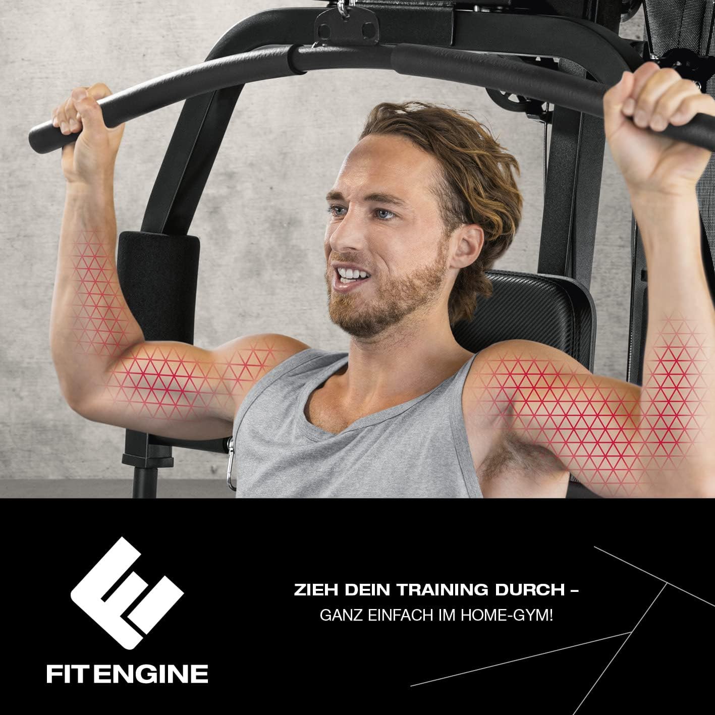 Kraftstation: Komplettes Home Gym mit 67 kg Gewichten