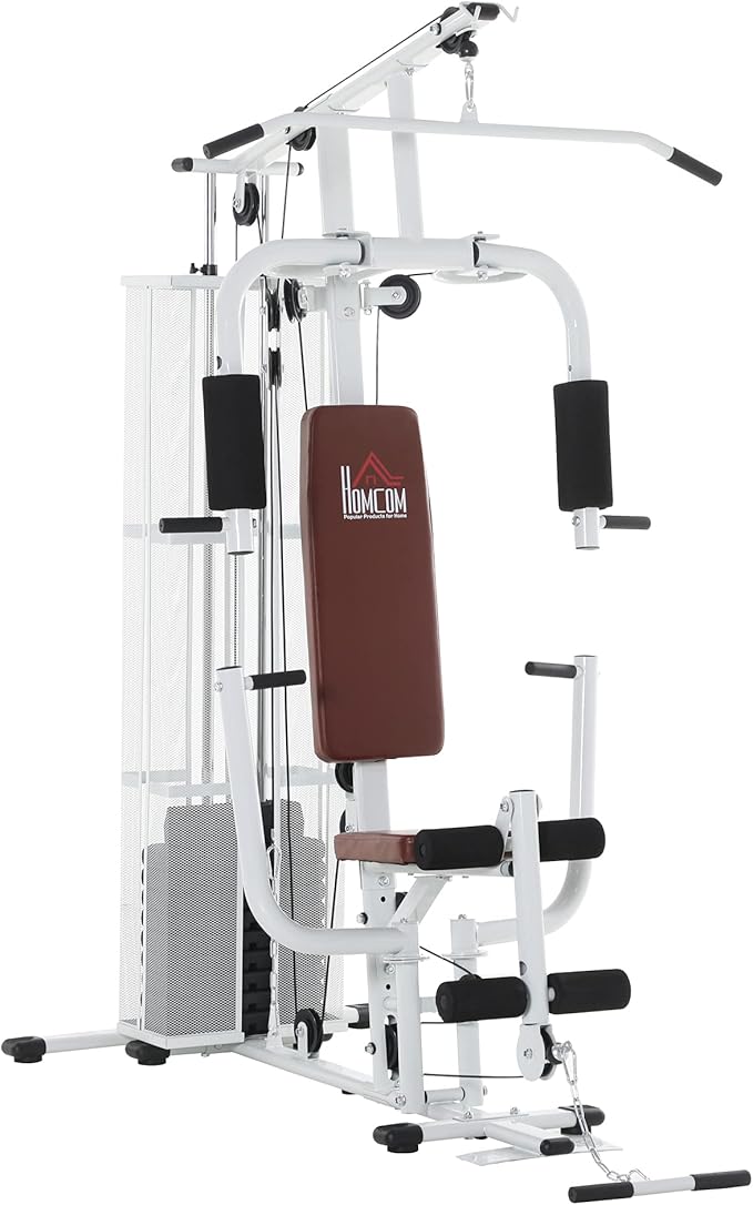 Multistation: Kraftstation mit Latzug, Butterfly & 45 kg Gewichten