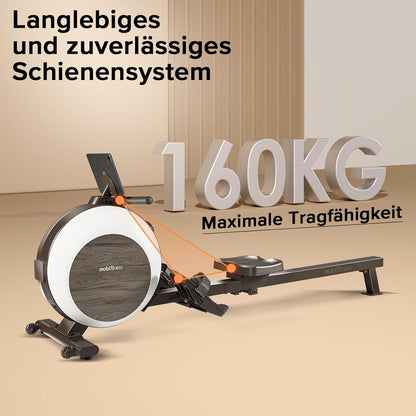 Rudergerät: Magnetisch, leise, 40 Widerstände, LED
