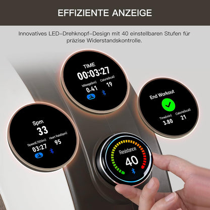Rudergerät: Magnetisch, leise, 40 Widerstände, LED