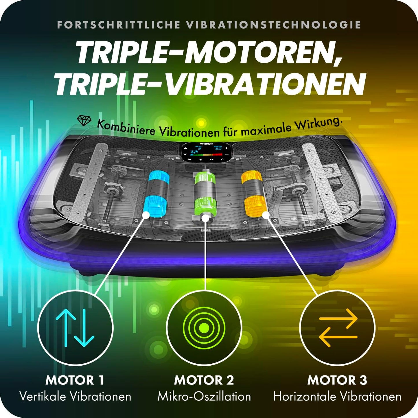 4D Vibration Plate Powerful Quiet Motor Magnet Therapy Ultra Comfort