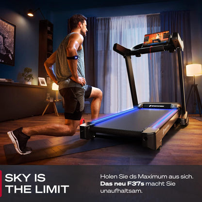 F37s: Klappbares Laufband, 7 PS, 20 km/h, Steigung & App
