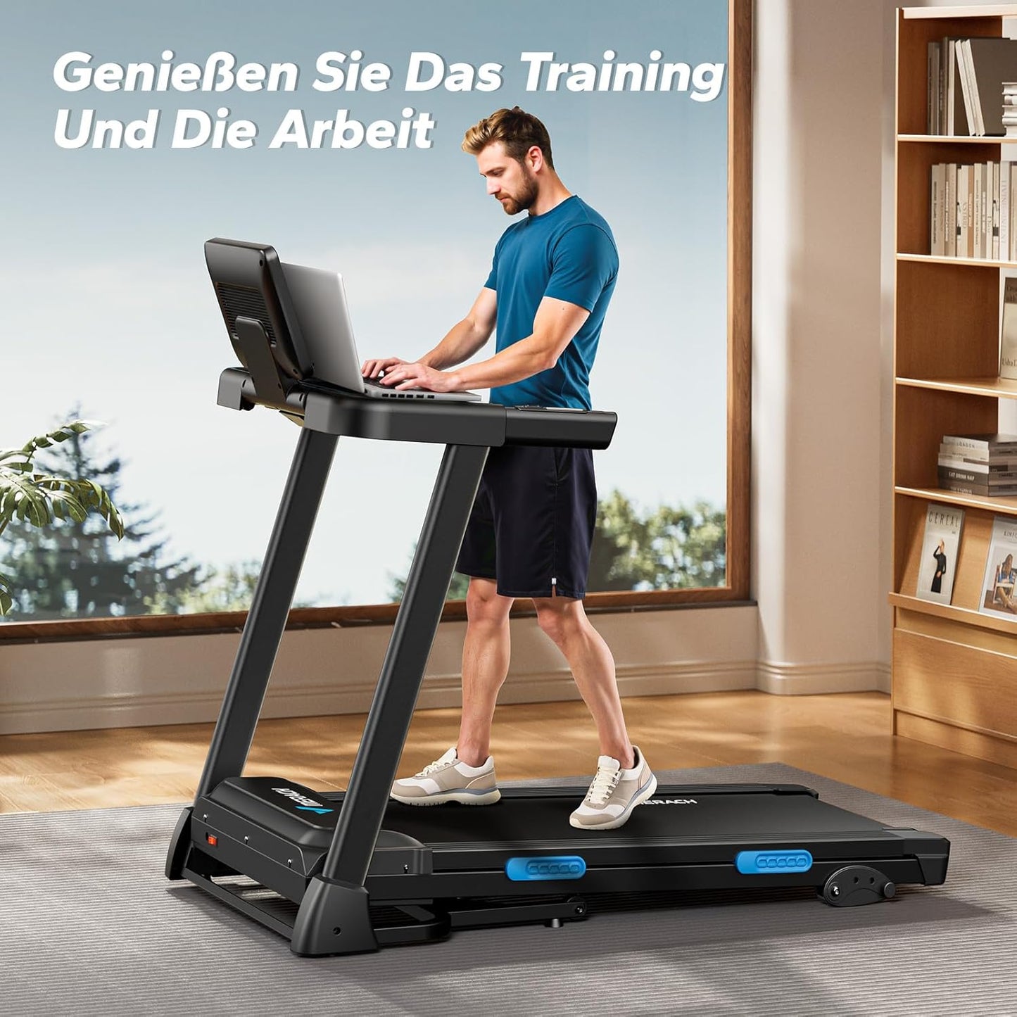 Klappbares Laufband: 2,5 PS, Steigung, 0,8–12 km/h für Zuhause