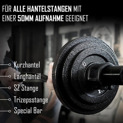 Gusseisen Hantelscheiben: Robuste 50mm Gewichtsscheiben für Langhantel