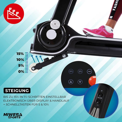 Sports HT3000 Laufband: 3.5 PS, 10 mph, 15% Steigung, App