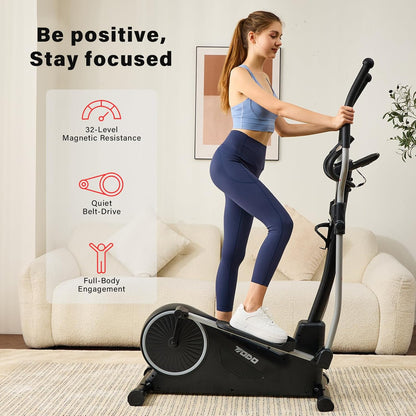 2-in-1 Crosstrainer für Zuhause mit App & LCD Monitor