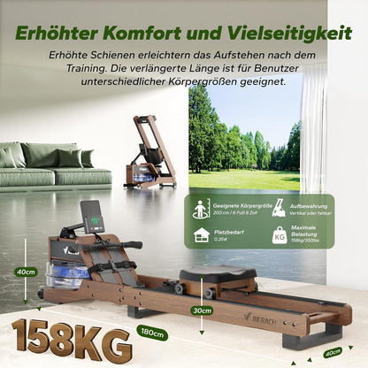 Wasser-Rudergerät aus Holz: Klappbar & interaktiv für Zuhause