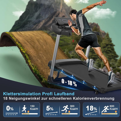 Laufband: Hochgeschwindig, 7 PS, große Lauffläche, klappbar