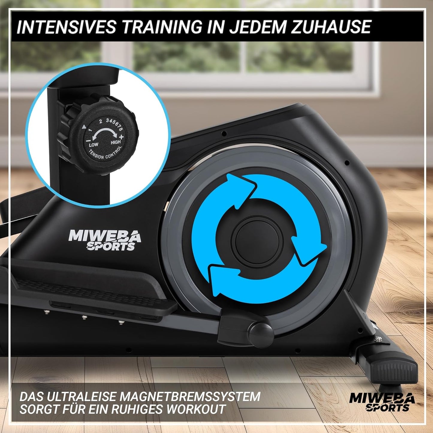 Sports MC500 Crosstrainer: Leise, 7kg Schwungmasse, LCD Monitor, Heimtrainer