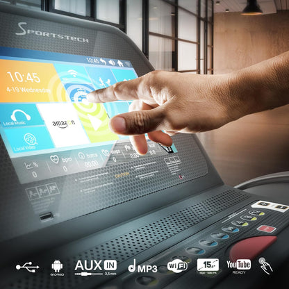 F75 Klappbar Profi Laufband mit Android Display, 7PS Leistung