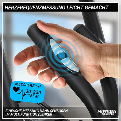 Sports MC500 Crosstrainer: Leise, 7kg Schwungmasse, LCD Monitor, Heimtrainer