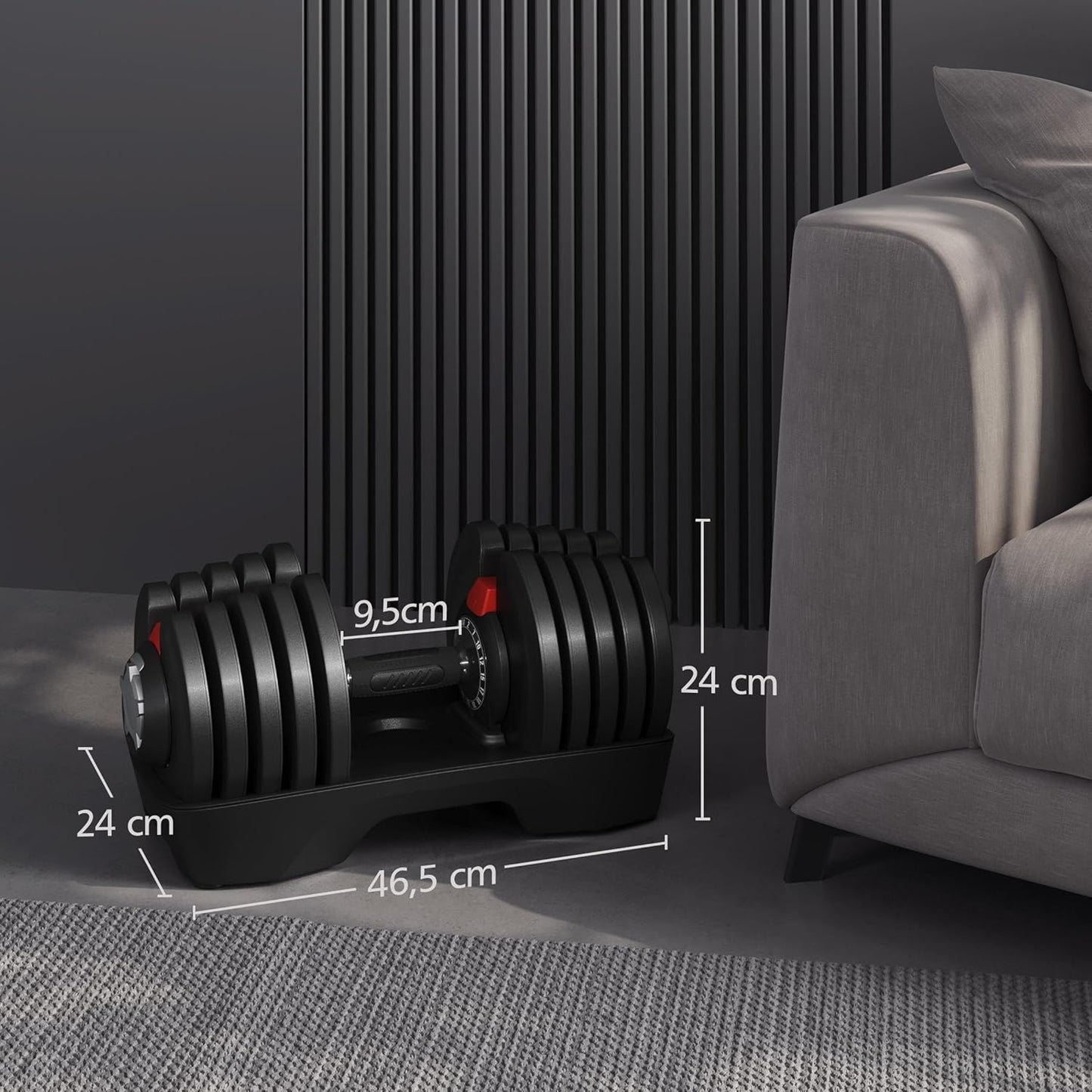 Verstellbare Hantel: 12/16‑in‑1 Schnellverstellung fürs Home‑Gym