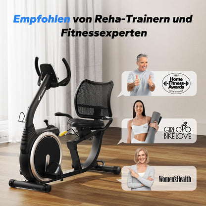 Recumbent Exercise Bike for Home Cardio Workout with Bluetooth