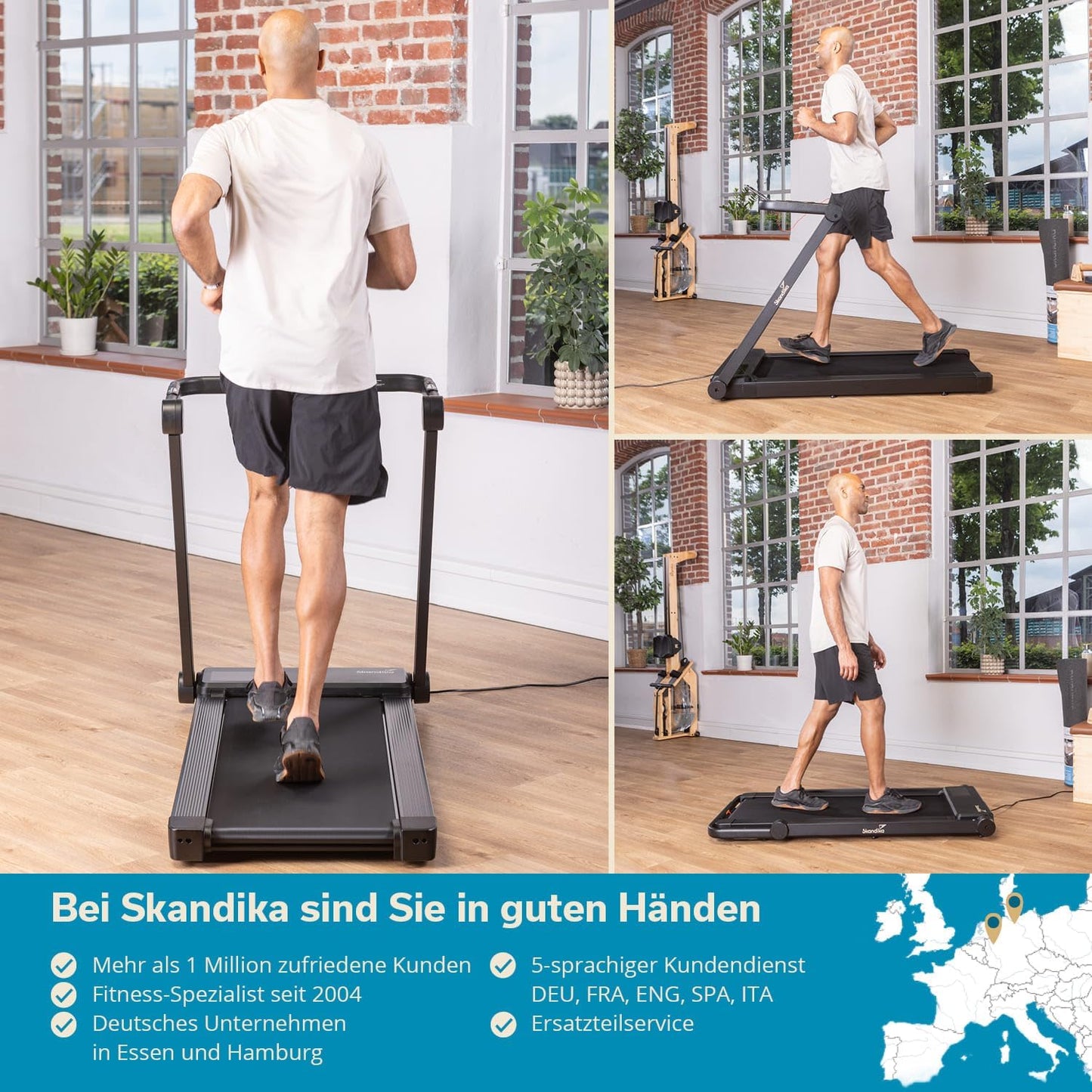 Nordik Laufband für Zuhause & Büro | Walking Pad mit Steigung