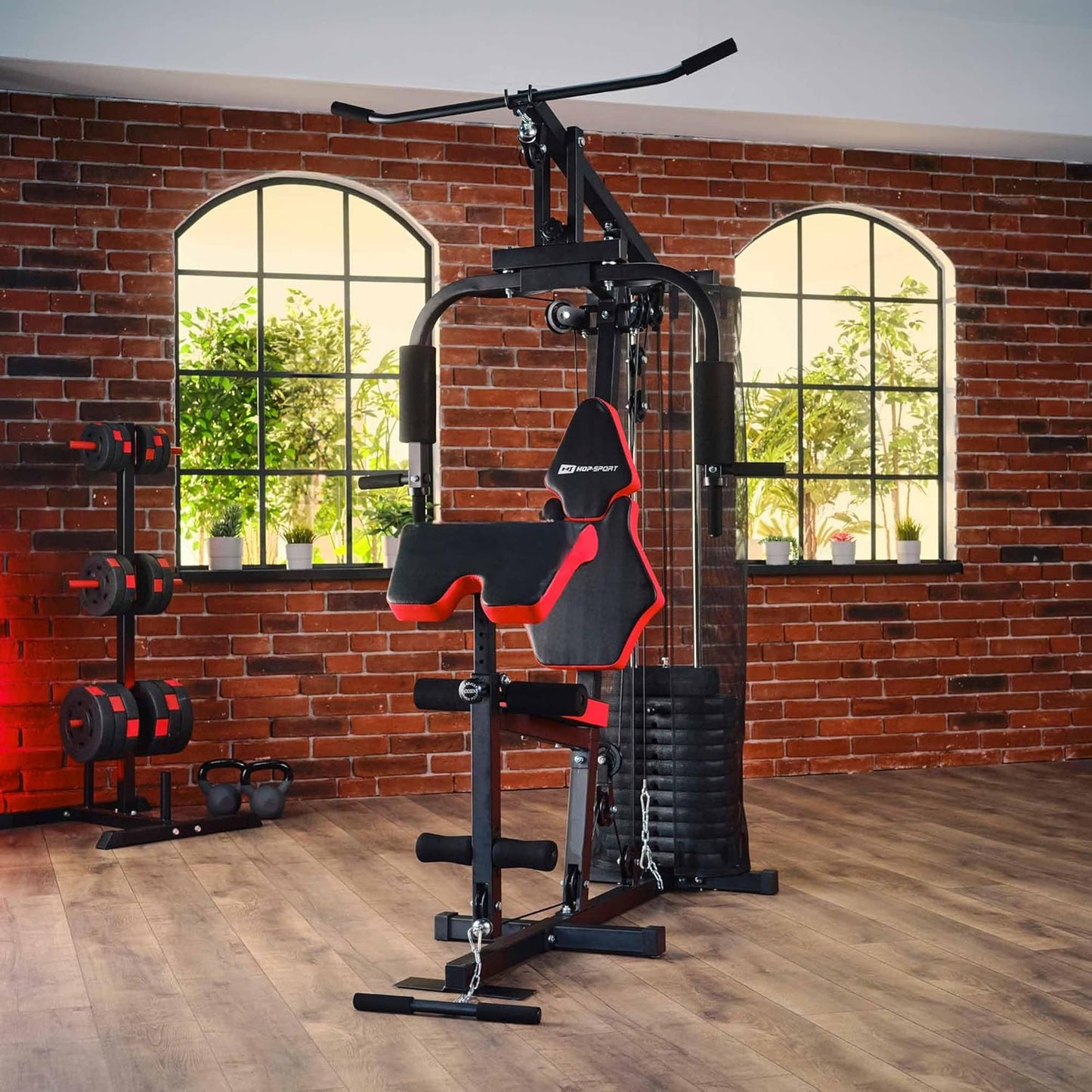 Home Gym HS-1044K Multifunctional Fitness Station with Weight Stack