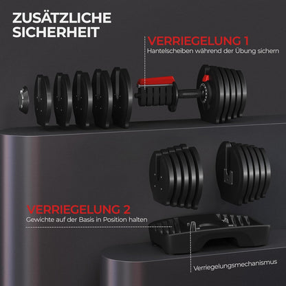 Verstellbare Hantel: 12/16‑in‑1 Schnellverstellung fürs Home‑Gym